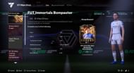 Tasks to complete Bompastor's Immortals Hero card (Image via EA Sports)